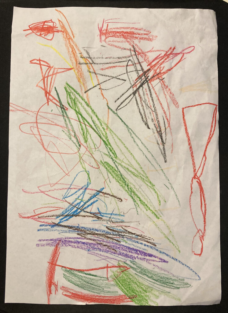 evocativa di un disegno di una bambina una mia allieva e il suo dono