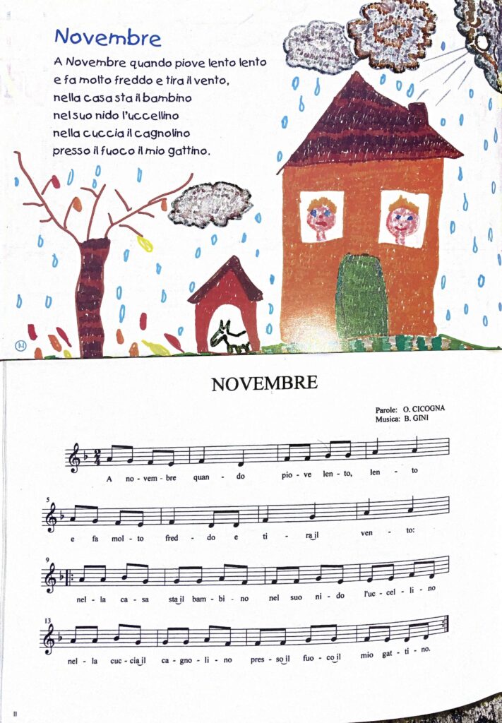 Novembre, canzoncina montessoriana
